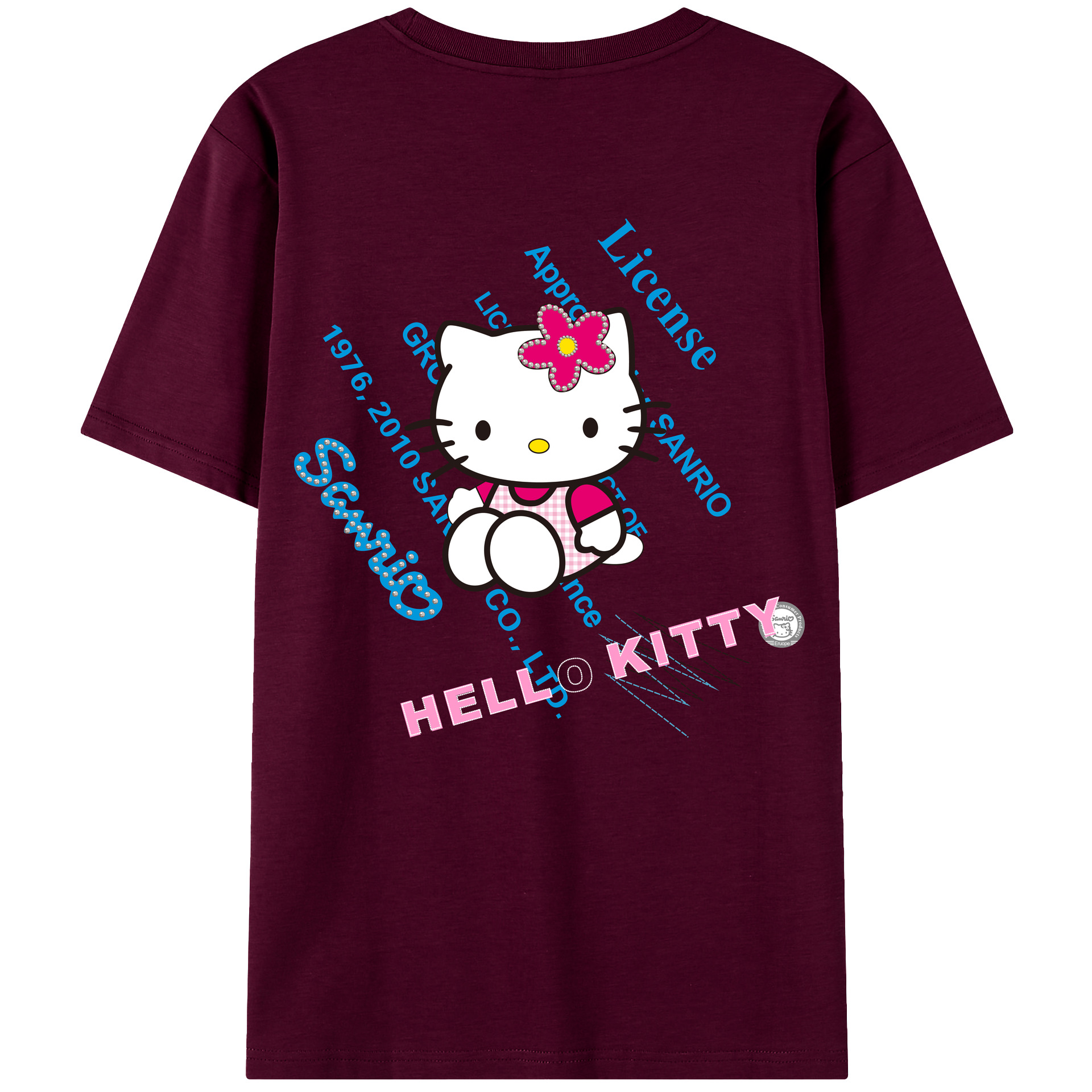 （画像用） Hello Kitty ハローキティ レディース半袖Tシャツ(バックプリント)